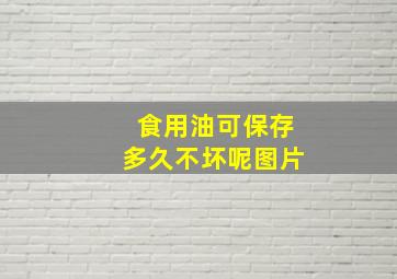 食用油可保存多久不坏呢图片