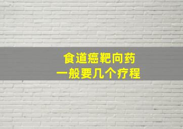 食道癌靶向药一般要几个疗程