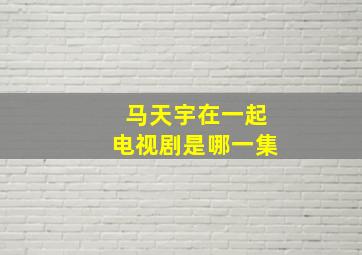 马天宇在一起电视剧是哪一集