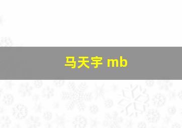 马天宇 mb