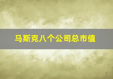 马斯克八个公司总市值