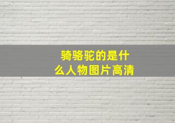 骑骆驼的是什么人物图片高清