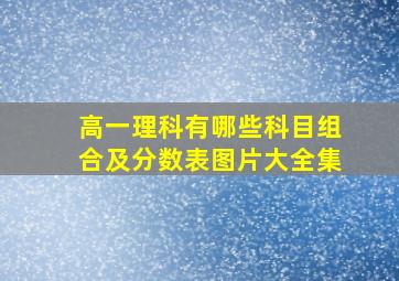 高一理科有哪些科目组合及分数表图片大全集