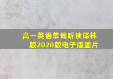 高一英语单词听读译林版2020版电子版图片