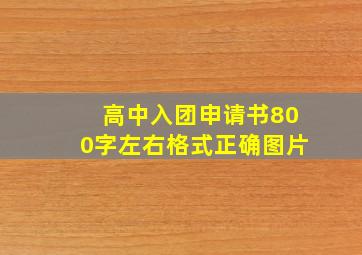 高中入团申请书800字左右格式正确图片