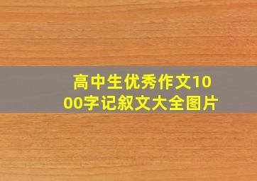 高中生优秀作文1000字记叙文大全图片