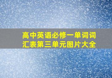 高中英语必修一单词词汇表第三单元图片大全