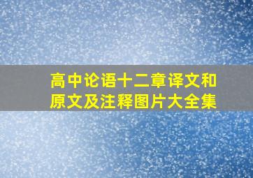 高中论语十二章译文和原文及注释图片大全集