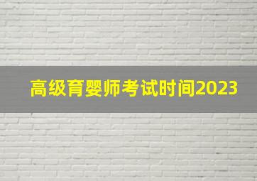 高级育婴师考试时间2023