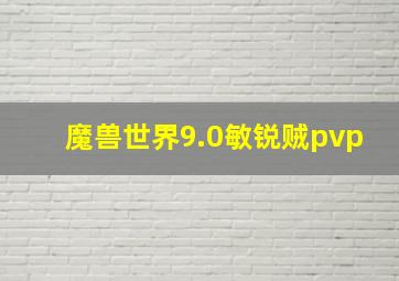 魔兽世界9.0敏锐贼pvp