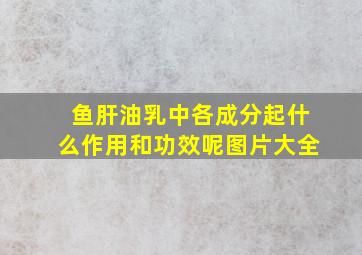 鱼肝油乳中各成分起什么作用和功效呢图片大全