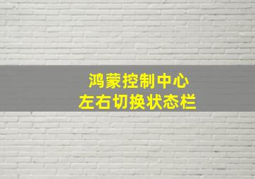 鸿蒙控制中心左右切换状态栏