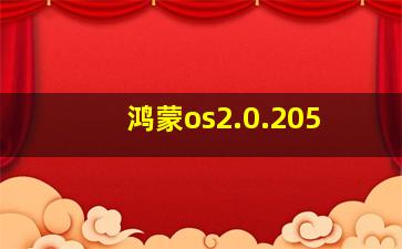 鸿蒙os2.0.205