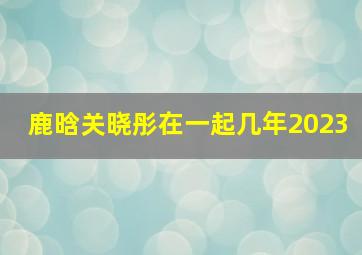 鹿晗关晓彤在一起几年2023