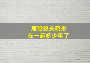 鹿晗跟关晓彤在一起多少年了