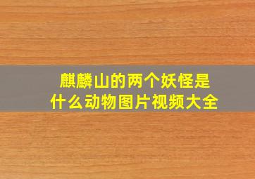 麒麟山的两个妖怪是什么动物图片视频大全