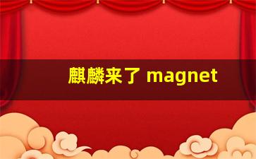 麒麟来了 magnet