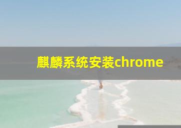 麒麟系统安装chrome