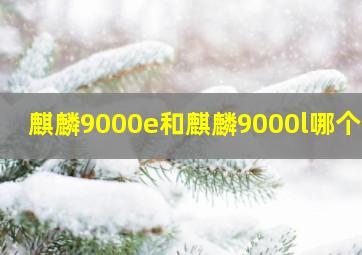 麒麟9000e和麒麟9000l哪个好