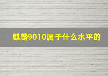 麒麟9010属于什么水平的