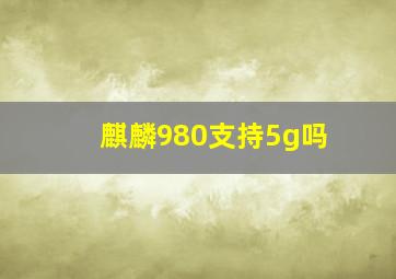 麒麟980支持5g吗