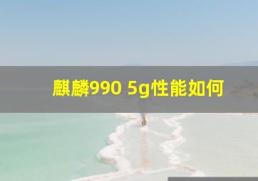 麒麟990 5g性能如何