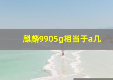 麒麟9905g相当于a几