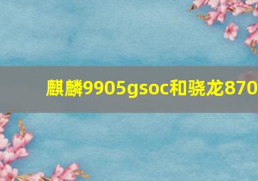 麒麟9905gsoc和骁龙870