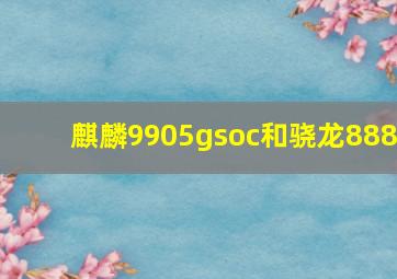 麒麟9905gsoc和骁龙888