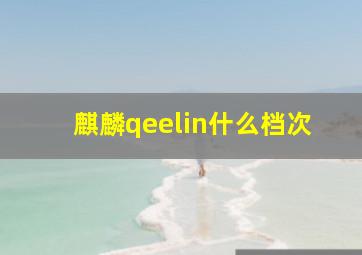 麒麟qeelin什么档次