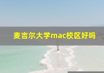 麦吉尔大学mac校区好吗