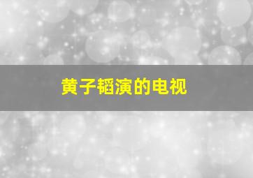 黄子韬演的电视