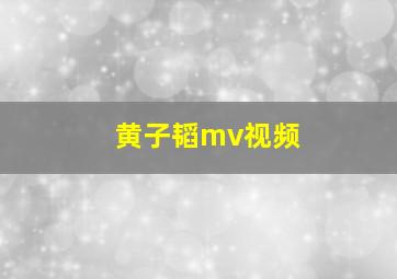 黄子韬mv视频