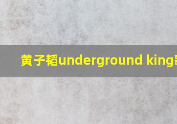 黄子韬underground king歌词