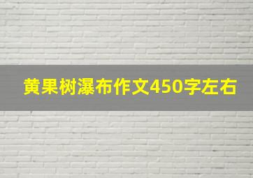 黄果树瀑布作文450字左右