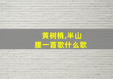 黄树梢,半山腰一首歌什么歌