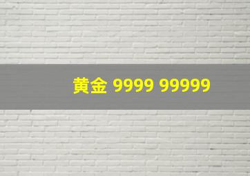 黄金 9999 99999