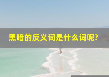 黑暗的反义词是什么词呢?