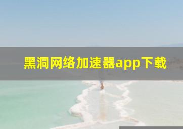 黑洞网络加速器app下载