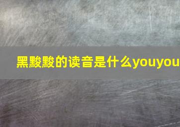 黑黢黢的读音是什么youyou