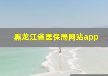 黑龙江省医保局网站app