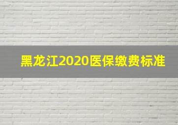 黑龙江2020医保缴费标准