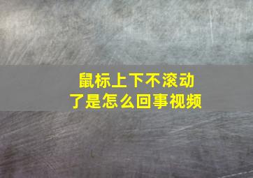 鼠标上下不滚动了是怎么回事视频