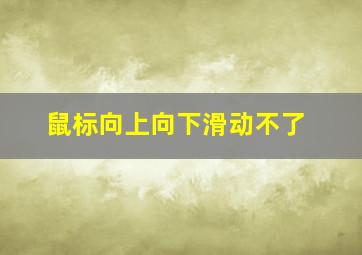 鼠标向上向下滑动不了