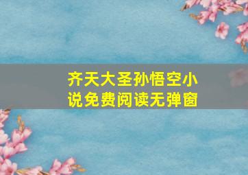 齐天大圣孙悟空小说免费阅读无弹窗