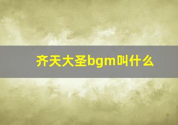 齐天大圣bgm叫什么