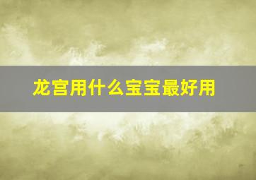 龙宫用什么宝宝最好用