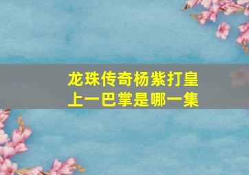 龙珠传奇杨紫打皇上一巴掌是哪一集