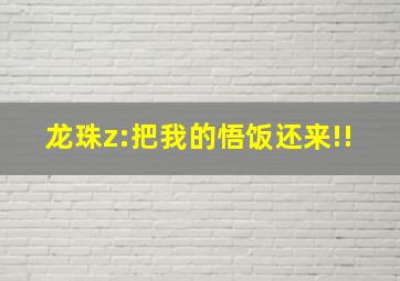 龙珠z:把我的悟饭还来!!