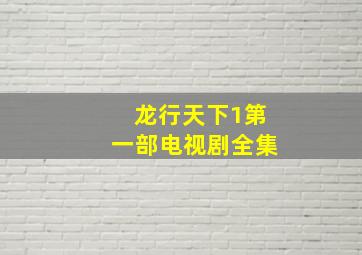 龙行天下1第一部电视剧全集